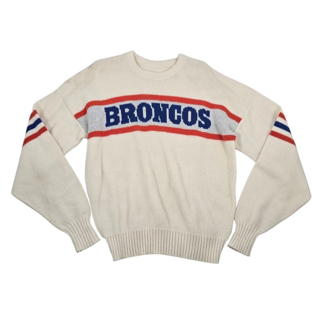 Vintage Denver Broncos Cliff Engle Sweater Football Sweatshirt Size L Pullover